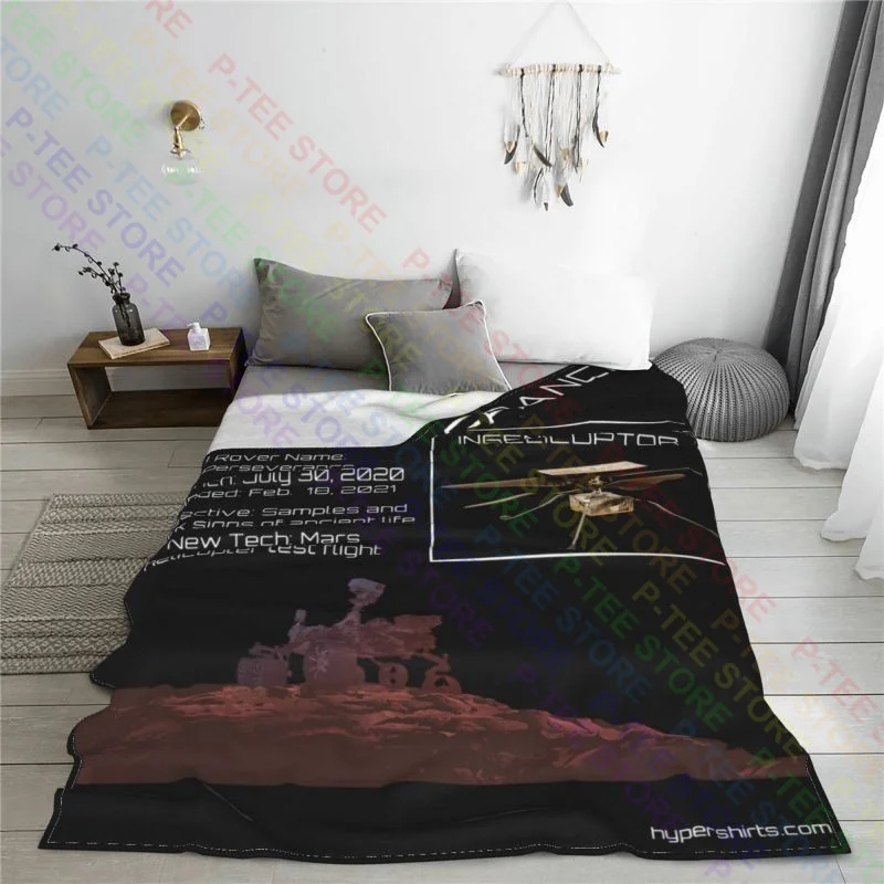 Perseverance Mars Rover Mars 2020 Mars Helicopter Jpl Blanket Plush Super Warm Mechanical Wash