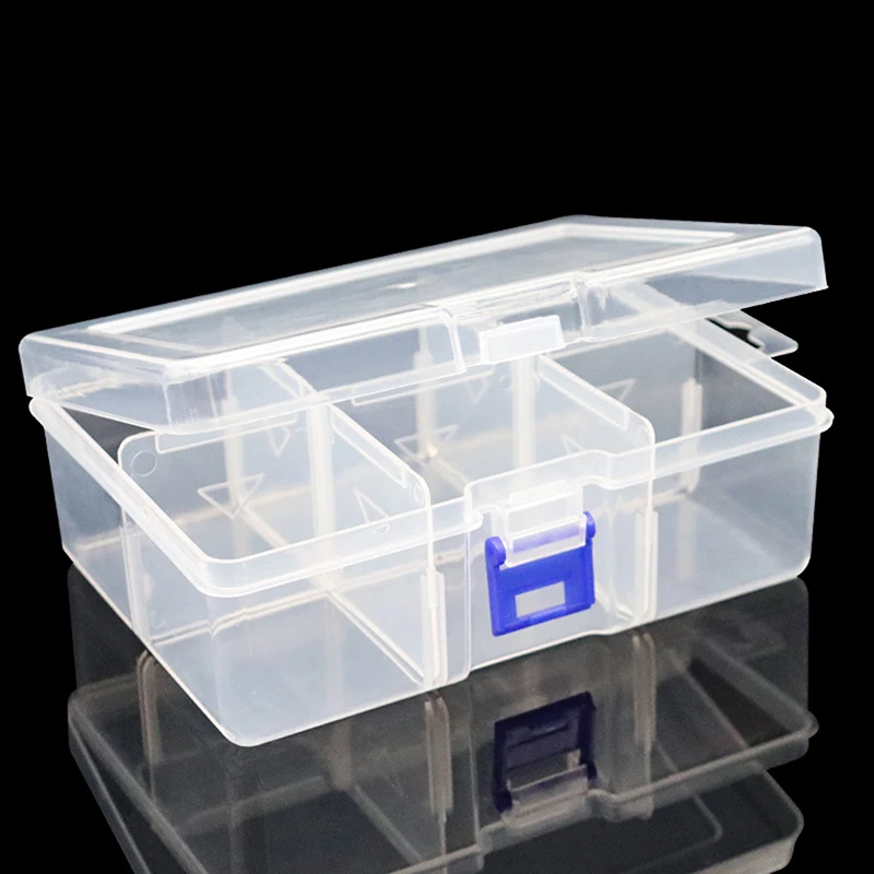 1PC 6 그리드 플라스틱 상자 도구 보석 및 낚시 장비 데스크탑 스토리지 박스에 대 한 이동식 스토리지 박스