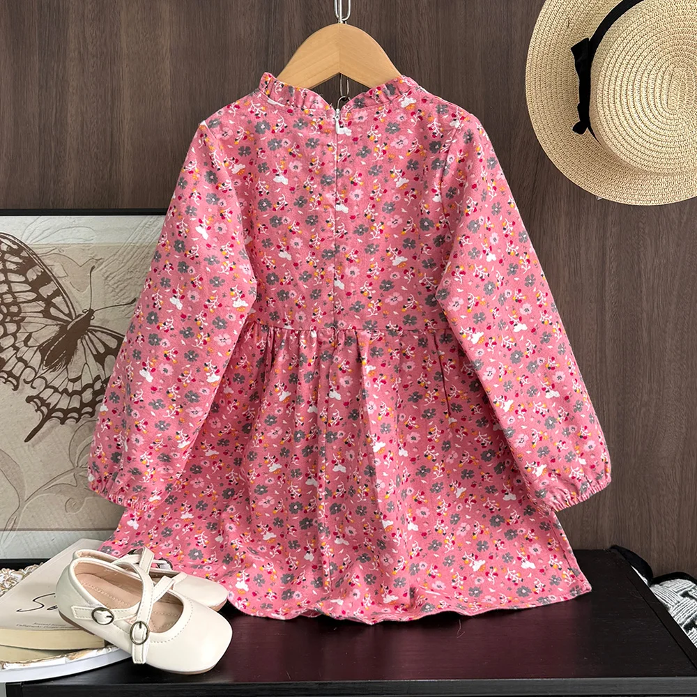 Bär Führer Neue Herbst Mädchen Kleid Frühling Kinder Prinzessin Kleid Casual Blumen Kostüme Kinder Kleidung Blumen Kleider 2-8 Jahre – Detail 3