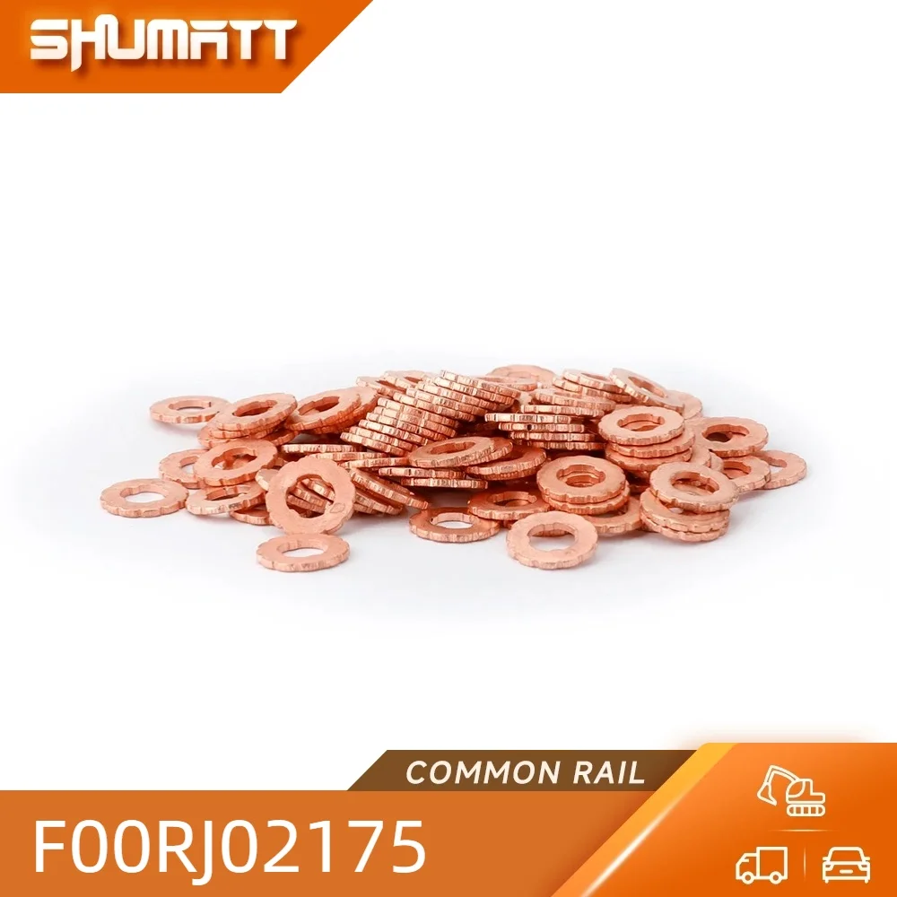 100PCS China Made New High Quality F00RJ02175 Dimensions 14.5x7.7x1.5mm Fuel injector Copper Washer With Gears