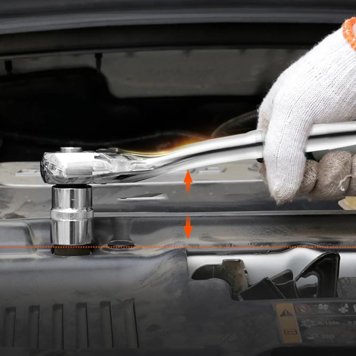 

72 Teeth -V Ratchet Wrench Steel Quick Release Socket Spanner Repair Tool Perfect for Home Professional Use Socket Wrench