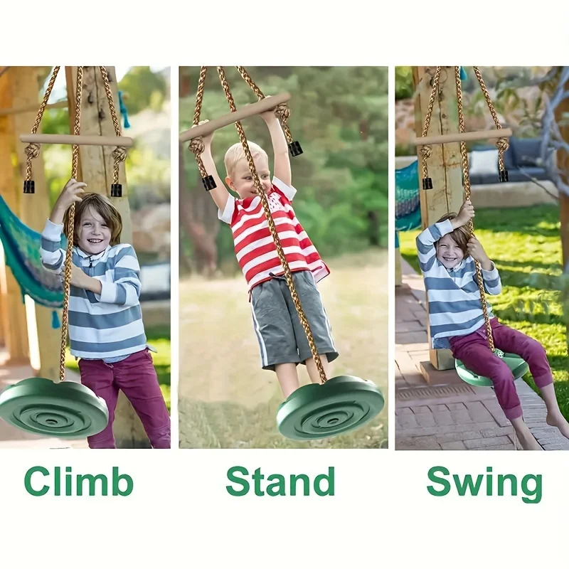 Children's outdoor adventure set: circular swings, slides, monkey poles, and ninja training holiday gifts