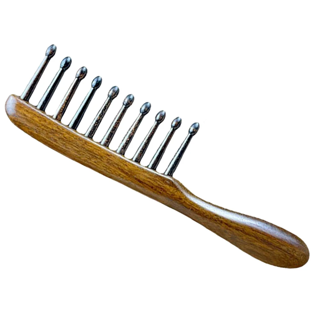 

Natural Wood Scalp Massage Comb Comfortable Ergonomic Wooden Wide Tooth Detangling Comb No Static Hair Pick for Curly Hair Scalp