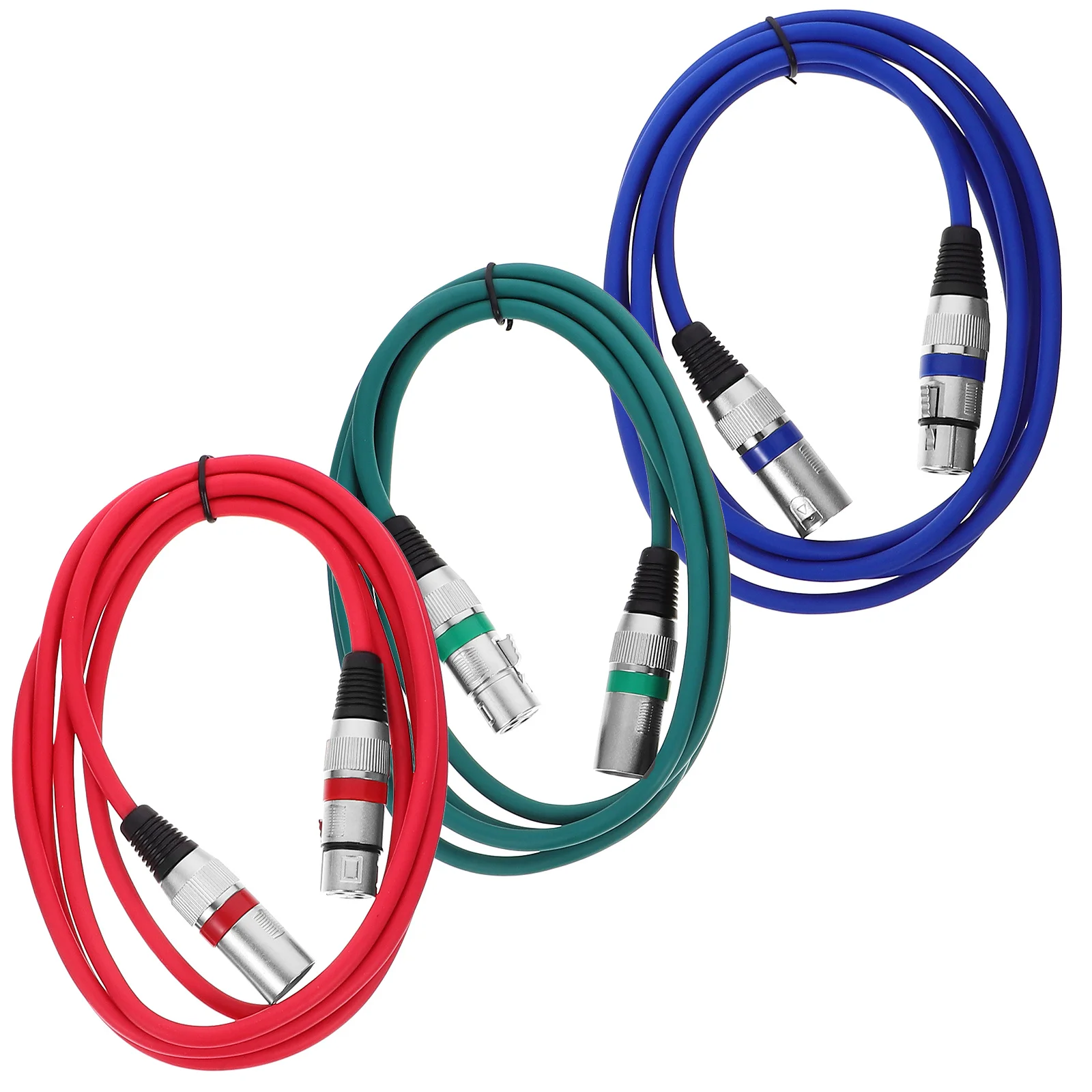 3 Pezzi Cavo XLR Maschio-Femmina Lunghezza 2m Cavi Microfono a 3 Pin Trasmissione Audio Durevole Cavo XLR Cavo Microfono a 3 Pin