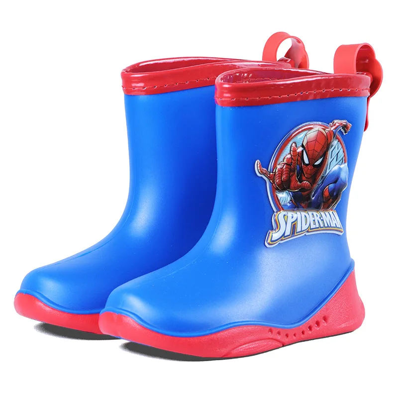 New Disney cartoon kids avenger Spider-Man Rain Boots Student Rain Boots Children\'s Fashion Non-Slip Short shoes