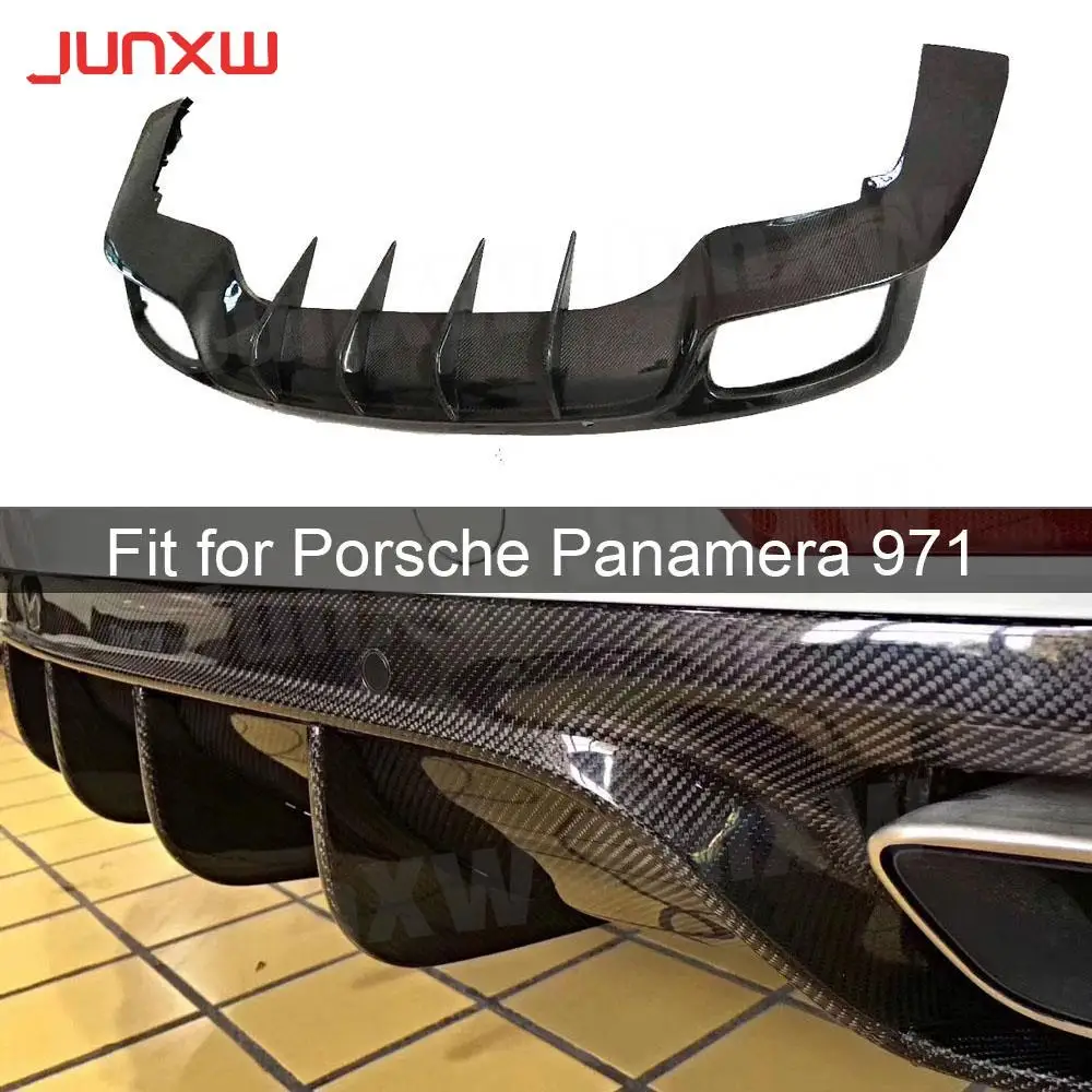 

Carbon Fiber Rear Lip Spoiler Diffuser Fit For Porsche Panamera 971 FRP Rear Chin 2017 2018 2019 Rear Lip Car Styling