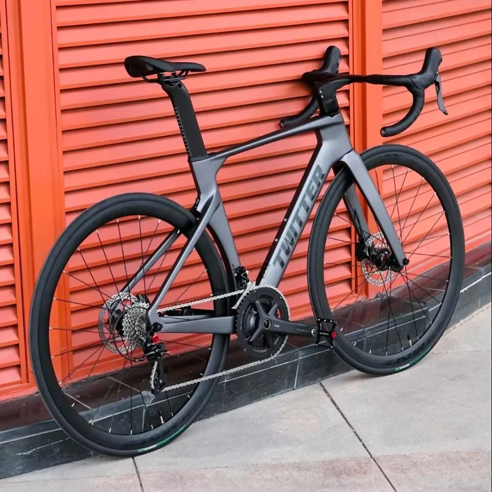 Bicicleta de Carretera R10 2024 Actualizada, 22 Velocidades, Fibra de Carbono, Frenos de Disco Hidráulicos, Ejes Pasantes Delanteros y Traseros