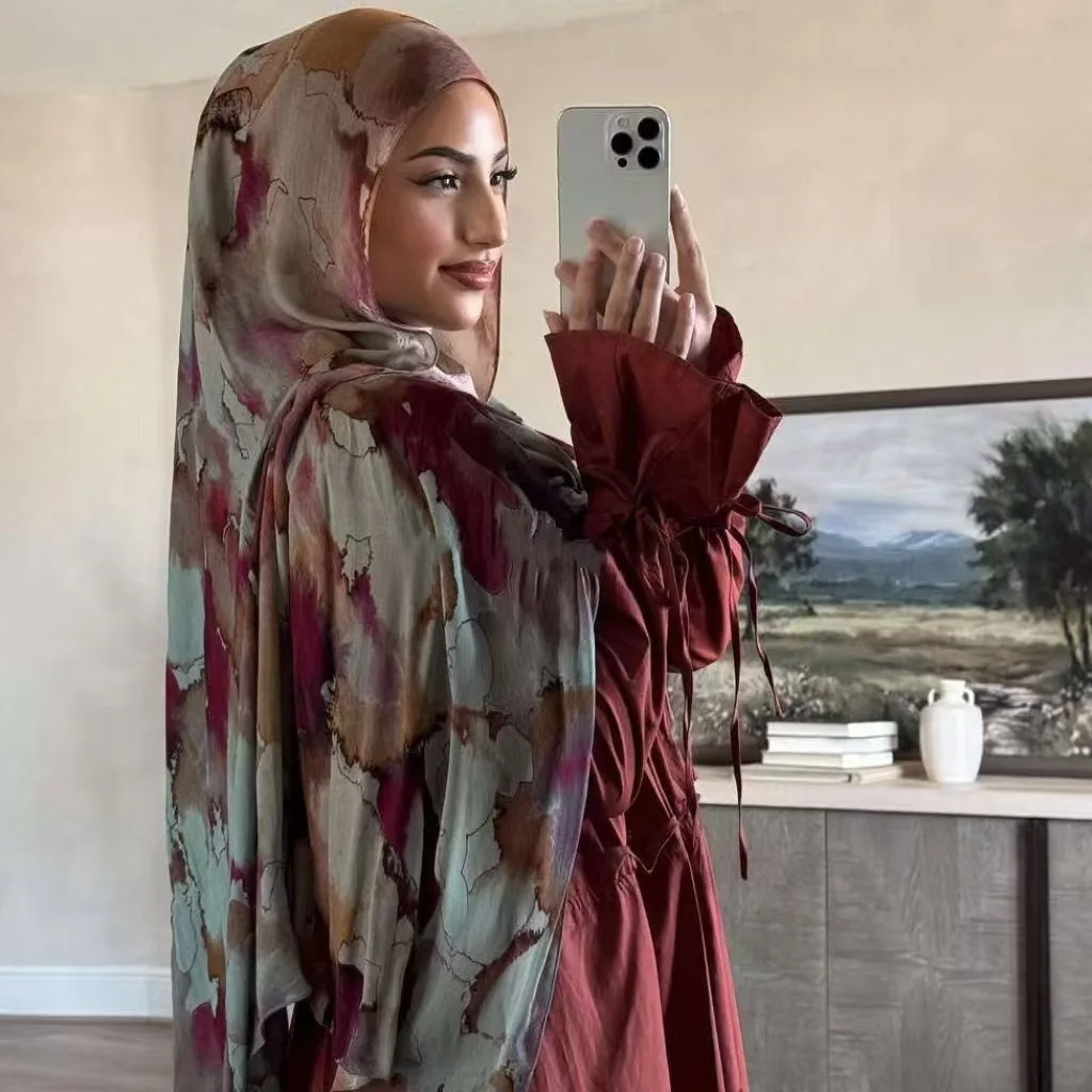 Nouveau haute qualité impression Modal Hijab écharpe rayonne doux femmes Long châle musulman Turban Jersey Hijab pour les femmes vêtements islamiques