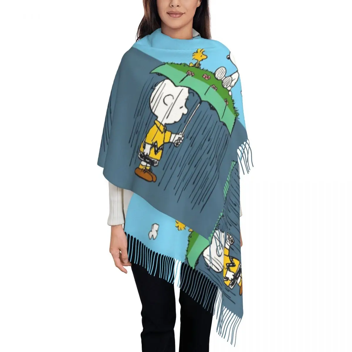 Keep Warm Scarf Winter Custom Snoopy Shawls Wrpas Custom DIY Bufanda Lady Vintage Head Scarves