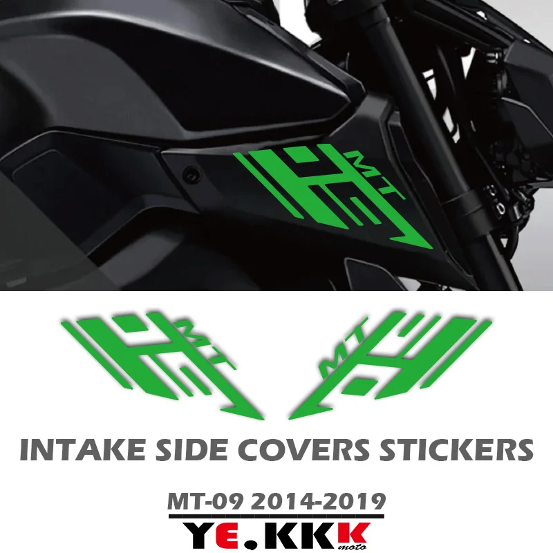 For YAMAHA MT09 MT-09 MT-09SP FZ09 Air Intake Side Cover Sticker Set Fairing Decals Hollow Out Custom 2014-2019