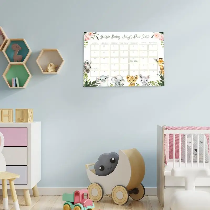 Детский календарь с указанием даты и даты, забавный календарь для игры в душ, памятный милый календарь с указанием даты, детский календарь, знак для