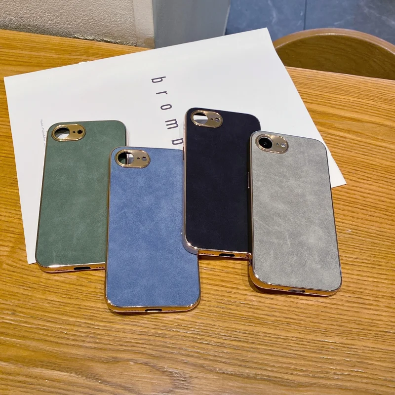 

Suitable for electroplated sheepskin leatheriphone16eHigh-end protective phone cases for men and women