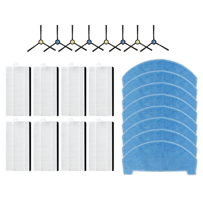 A05G-para ILIFE T20s / A20, Polaris PVCR 3600 / G2 piezas de Robot aspirador Cepillo Lateral filtro Hepa paño de mopa Accesorios