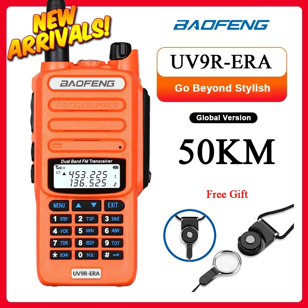 Рация Baofeng UV9R ERA дальнего радиуса действия 50 км VHF UHF ручная рация Любительская CB радио коммуникатор