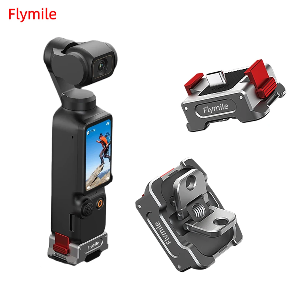Flymile Multifunktions-Ladestation für DJI OSMO Pocket 3/4 Aufrechter Schnellwechseladapter Kamera-Zubehör