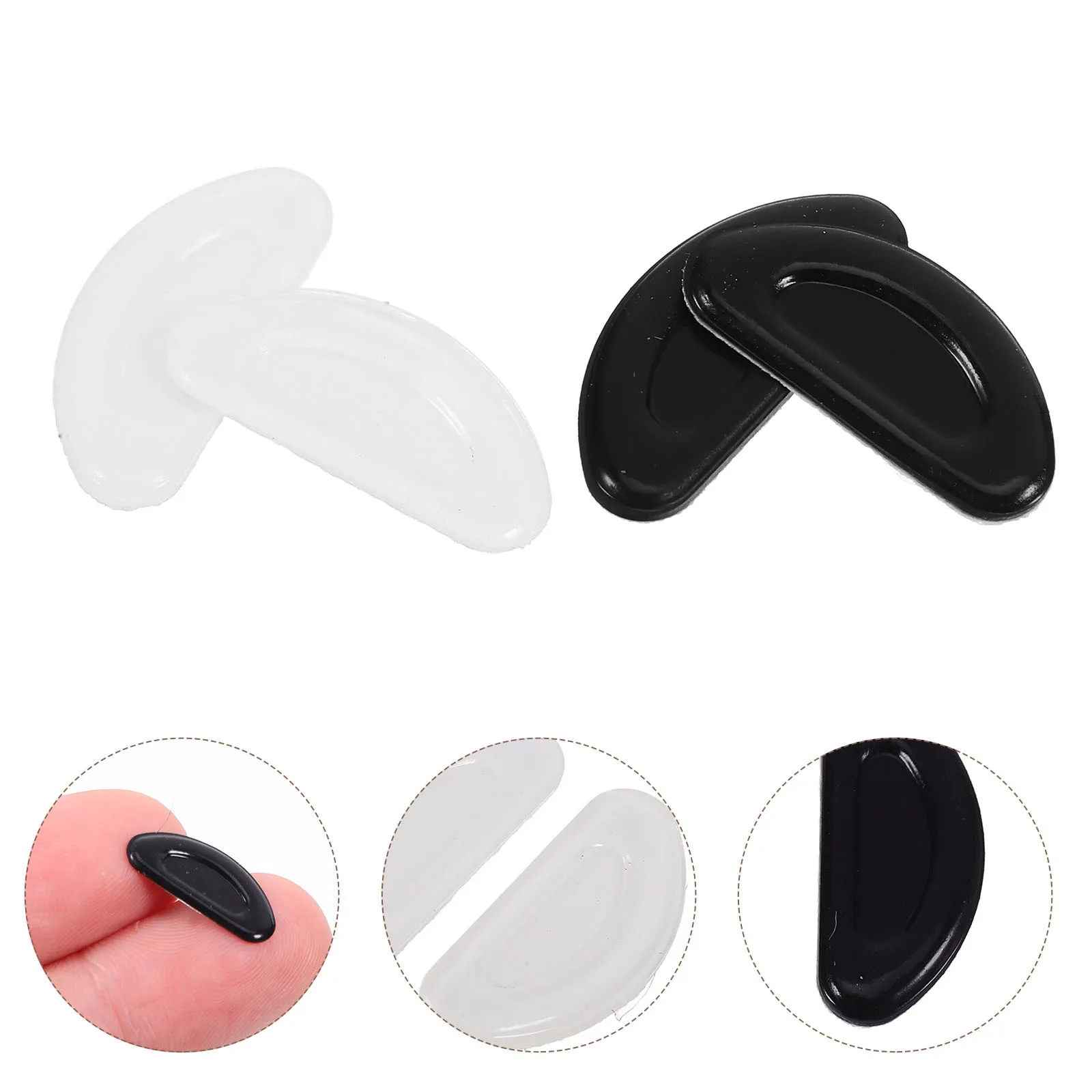 

6Pairs Glasses Nose Silicone Pads Anti-Slip Soft Flexible Replacement for Eyeglass Frame Cushions Glasses Nose Pad