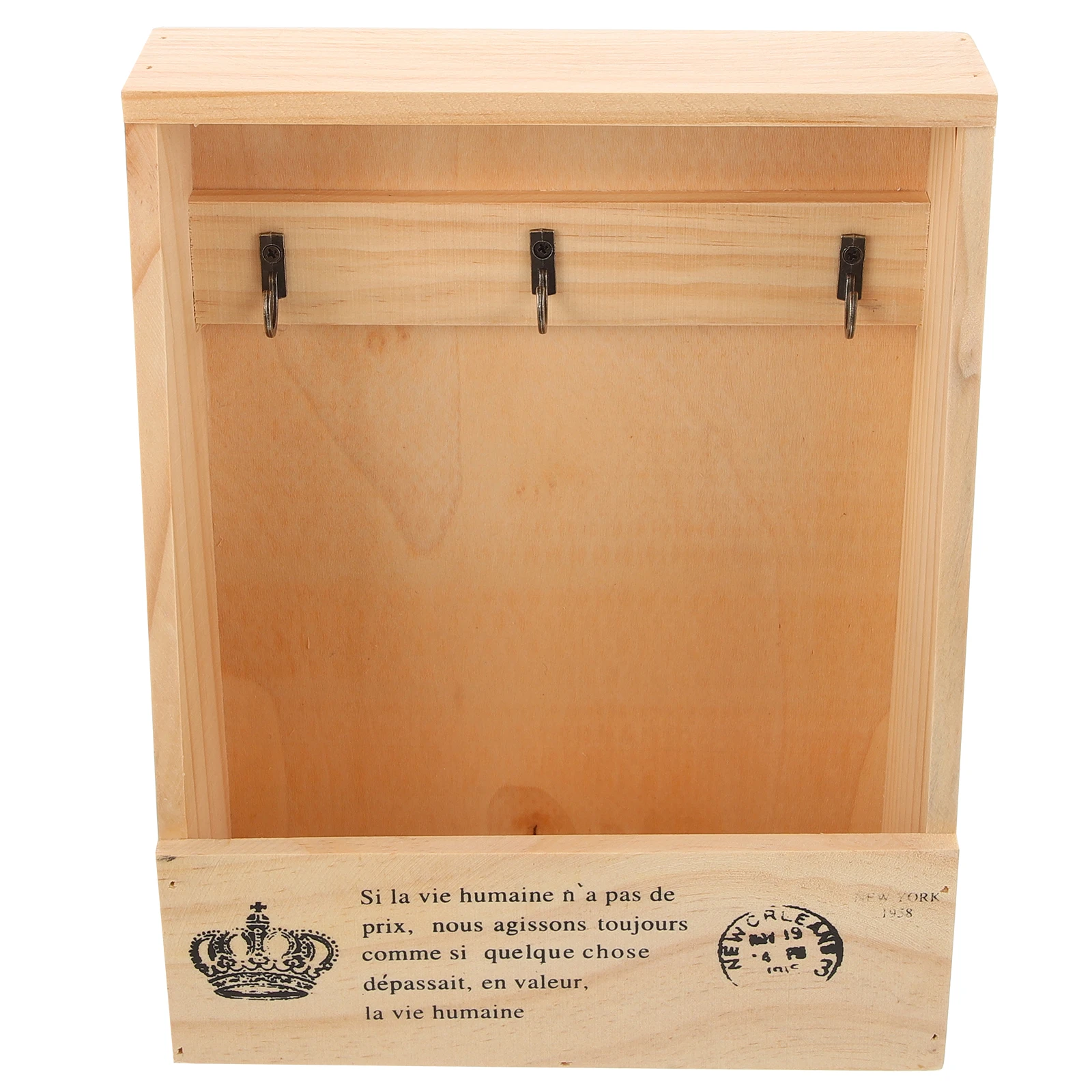 

Wooden Key Box Key Holder For Organizer Hook Wall Mount Rack Keys Cabinet Vintage Doorway Small Items