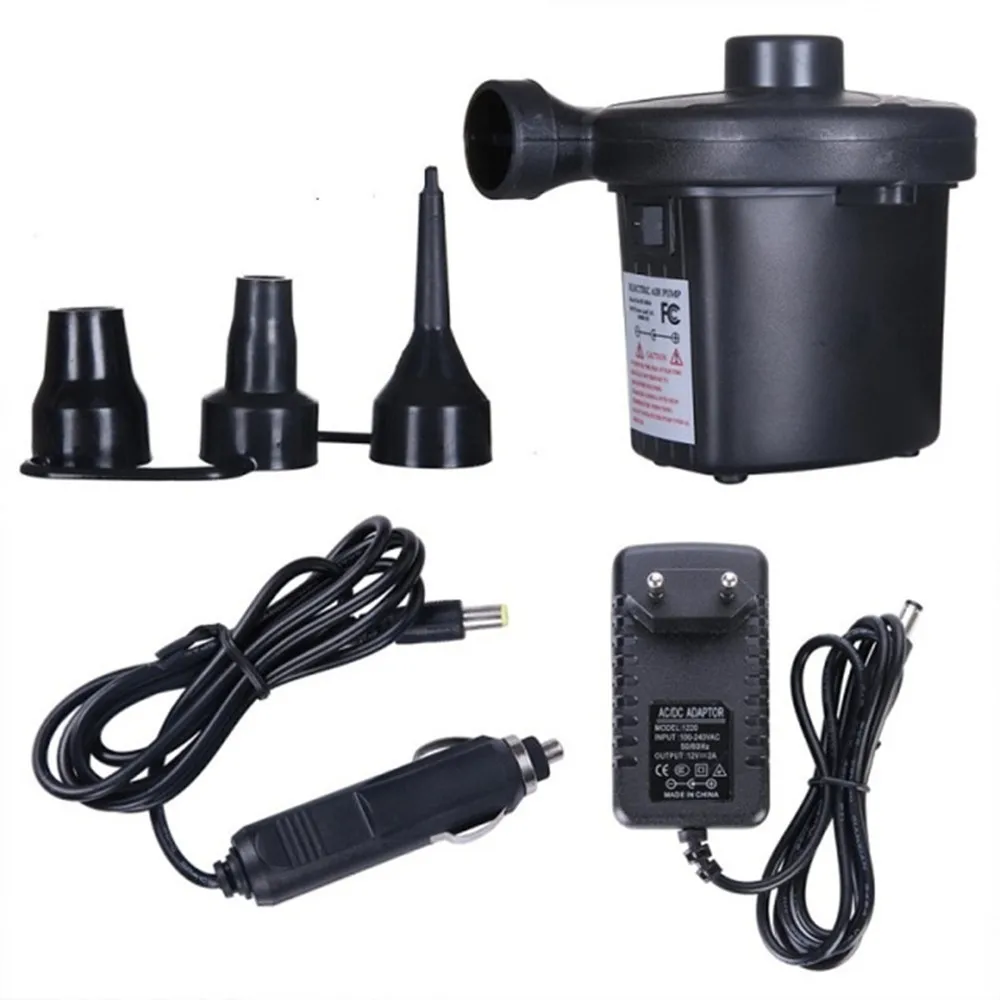 12V Portable Electric Air Inflator Air Pump Mattress Auto Air Inflatable Pump For Car Camping Injector Airbed Cusion EU Plug