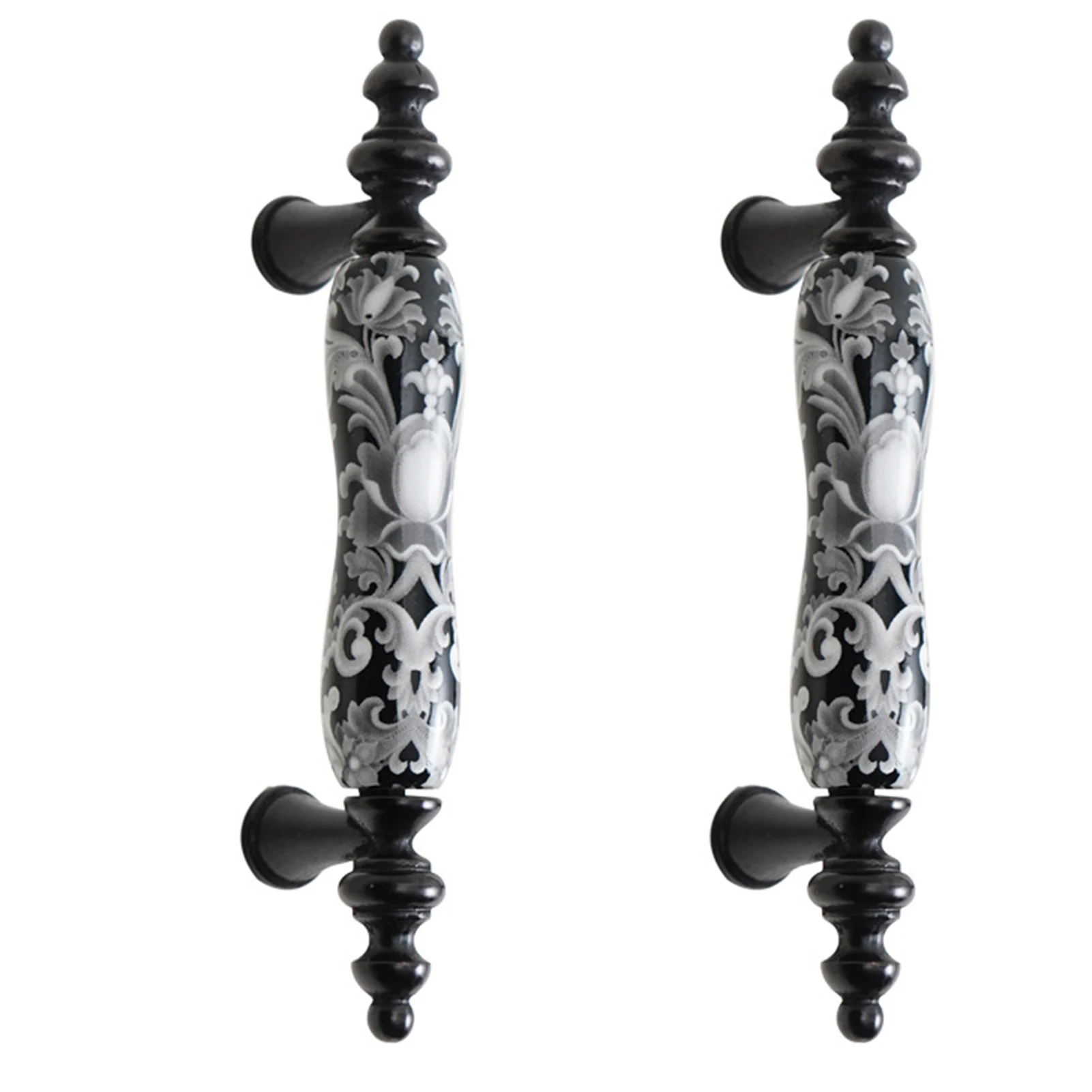 مقابض أبواب الخزانة المطبوعة الرجعية مقبض مريح خفيف الوزن سهل التركيب ومناسب لأدراج خزانة الأبواب