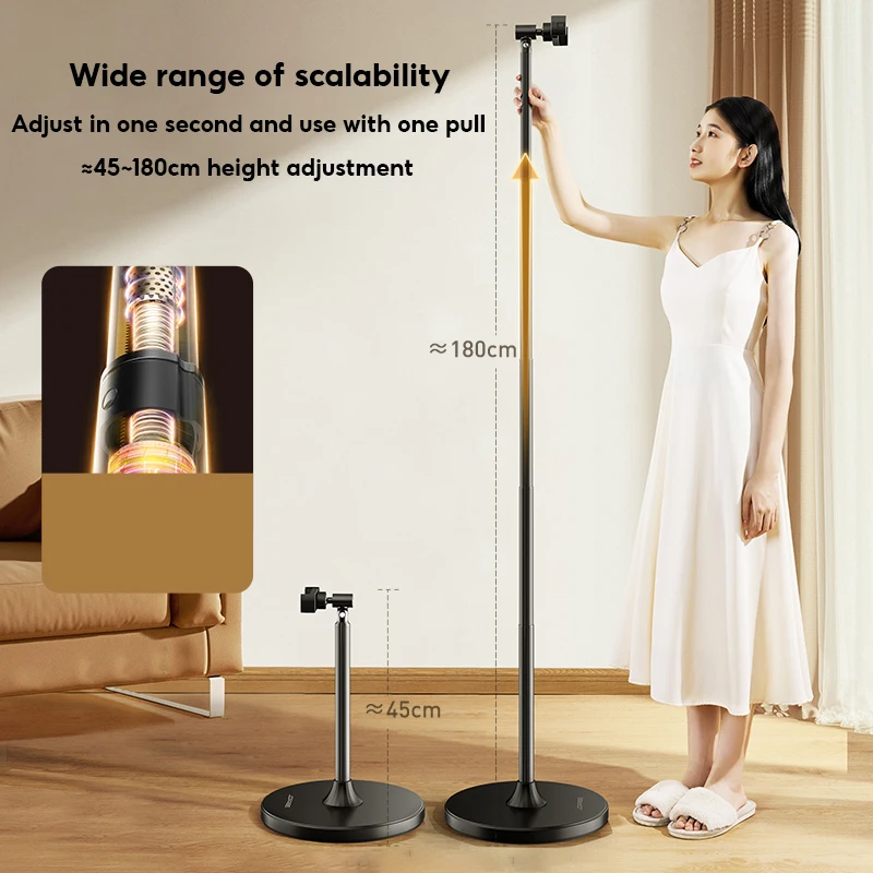 MoZhao Phone Stand Floor-standing Live Broadcast Stand Desktop Telescopic Shooting Selfie Support Stand Metal Stand