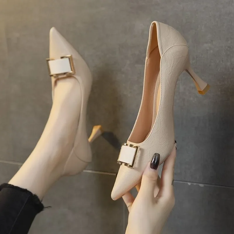 Zapatos de Mujer Damen-Pumps mit spitzer Zehenpartie, hochwertige Frühlings- und Sommer-Stiletto-Absatzpumps, elegantes Damenschuhwerk und Schuhe a661 – Detail 4