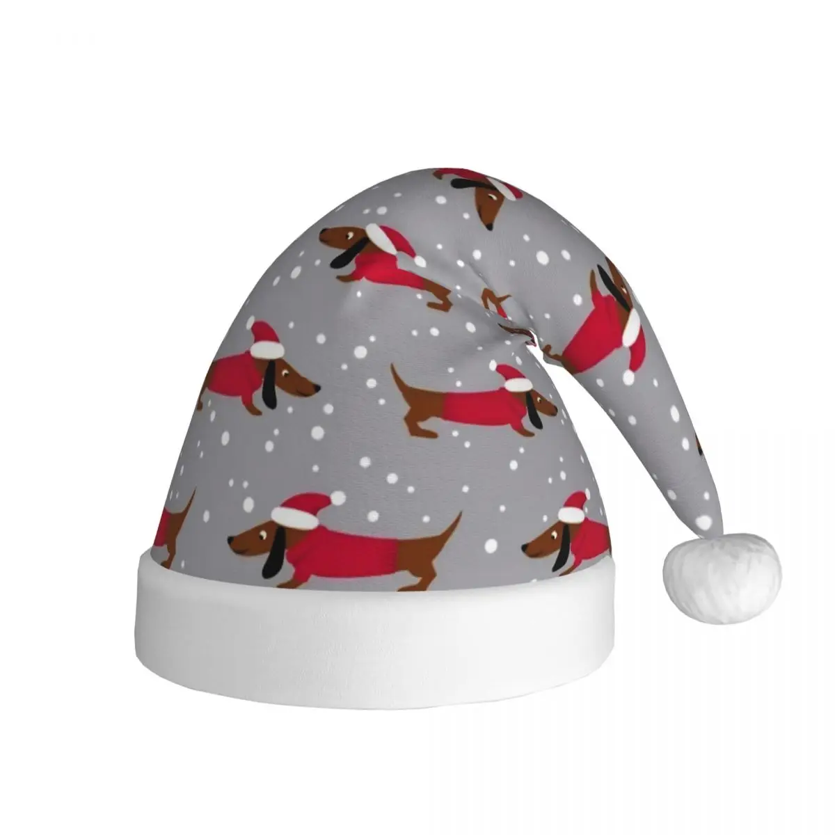 Dachshund Christmas Hats for Adult Men Women Dogs Animal Christmas Santa Hat Cap Festival Decoration