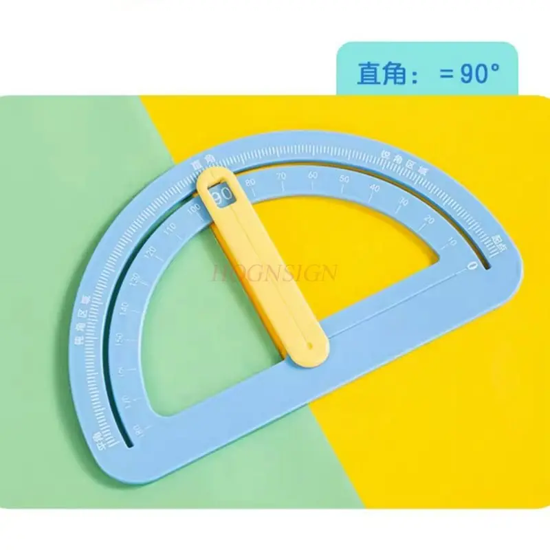 1 шт., угловой обучающий инструмент для начальной школы, транспортир, демонстратор, многофункциональная линейка, обучающий инструмент