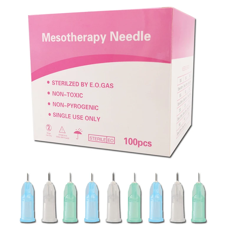 Stainless Steel Sterile Micro 32G 34G 30G 4mm 13mm 6mm Needle Painless Disposable Teeth Irrigator meso Tips