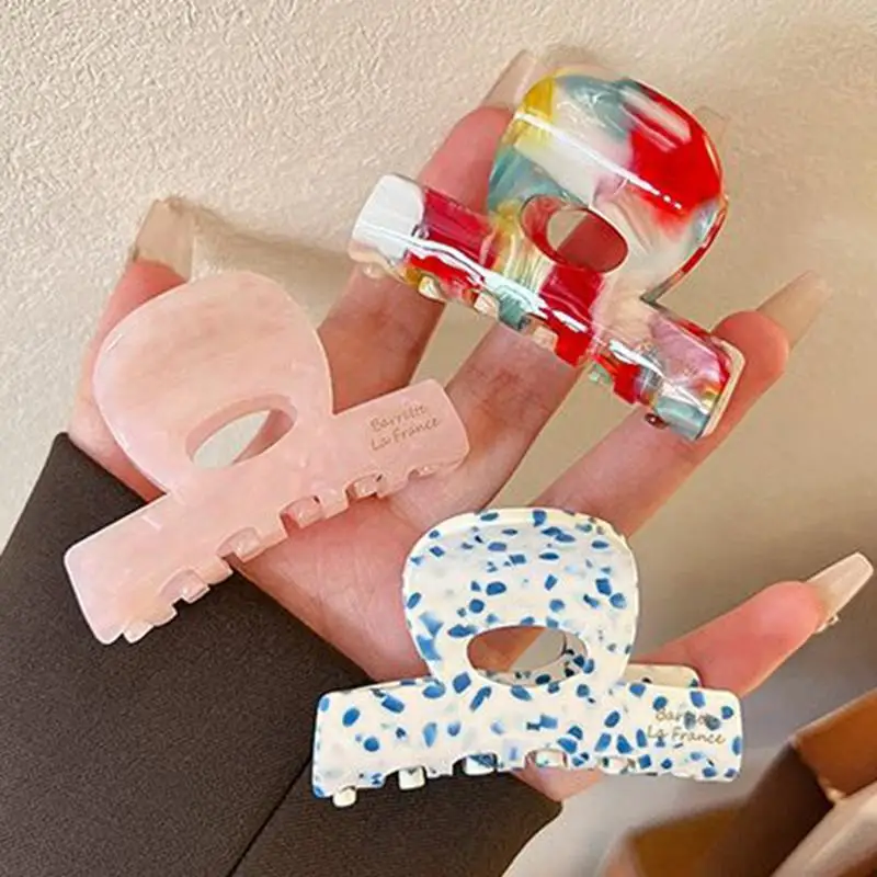Hair Clips Hair Clamps 2.4 Inches Aesthetic Stylish Strong Hold Anti-Slip Half Hairclips for Women Girls Teen Wedding Styling