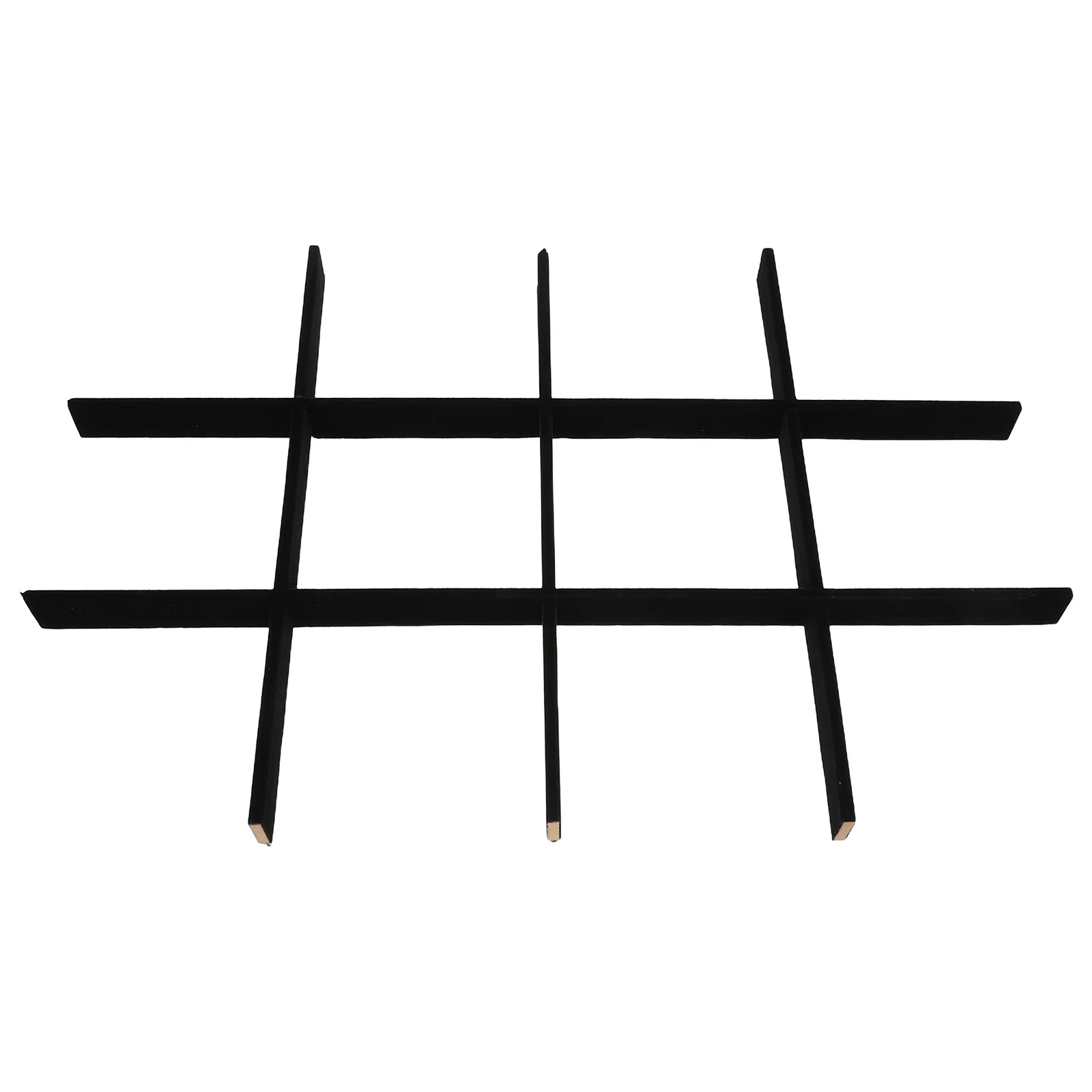 

5pcs Jewelry Box Inserts: 12 Grid Drawer Organizer For Socks Underwear Makeup Scarves Storage Black Plastic Divider Separators