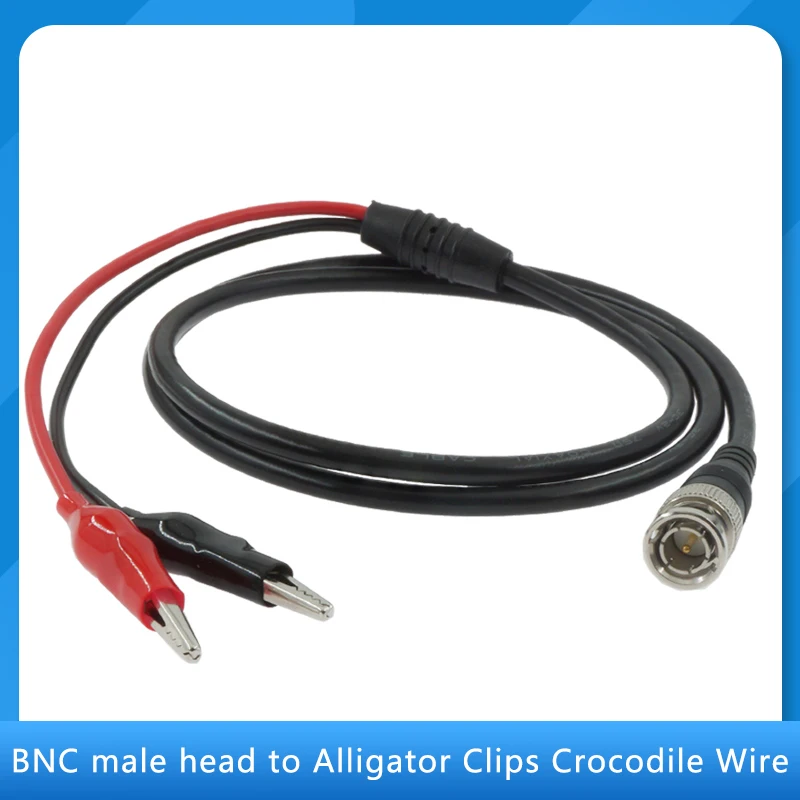 

BNC male head to Alligator Clips Connector Crocodile Wire cord Cable test lead