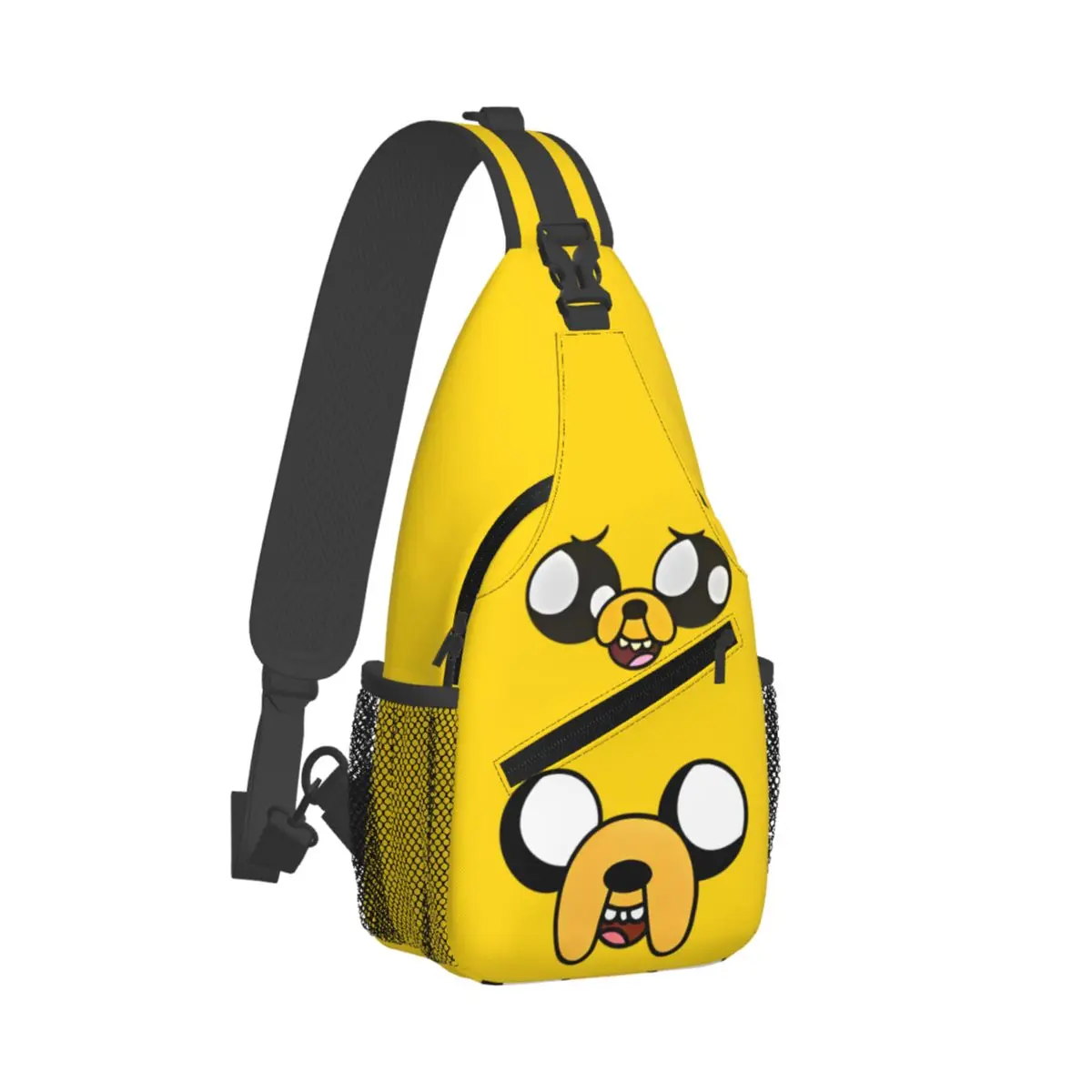 

Jake The Dog Crossbody Sling Bag Fashion Chest Bag Adventured Times Shoulder Backpack Daypack for Hiking Travel Sports Satchel