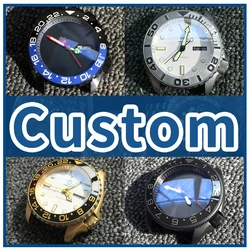 Custom 3'8 Crown Position Stainless Steel Watch Case Set Shiny Matte For SKX007/009 SRPD NH35 36 4R36 Movement MOD Watch Part