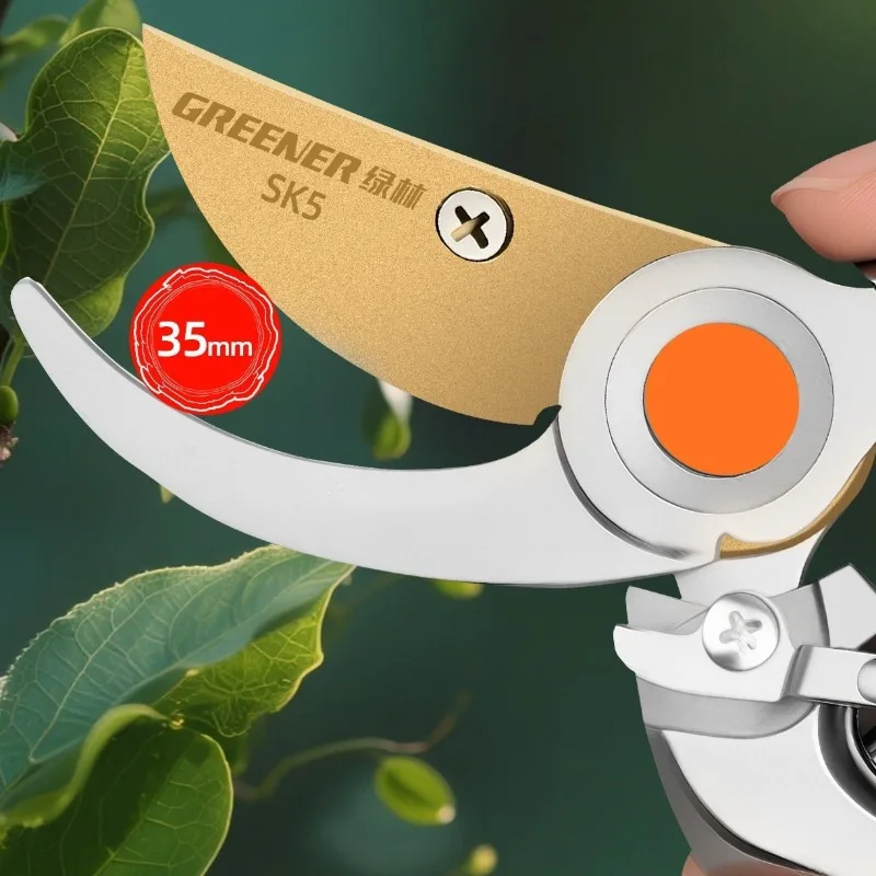 Garden Pruning Shears SK5 Steel Blade Hand Trimming Pruner Anti-slip Tree Shrub Flower  Garden Tools Orchard Household Gardening