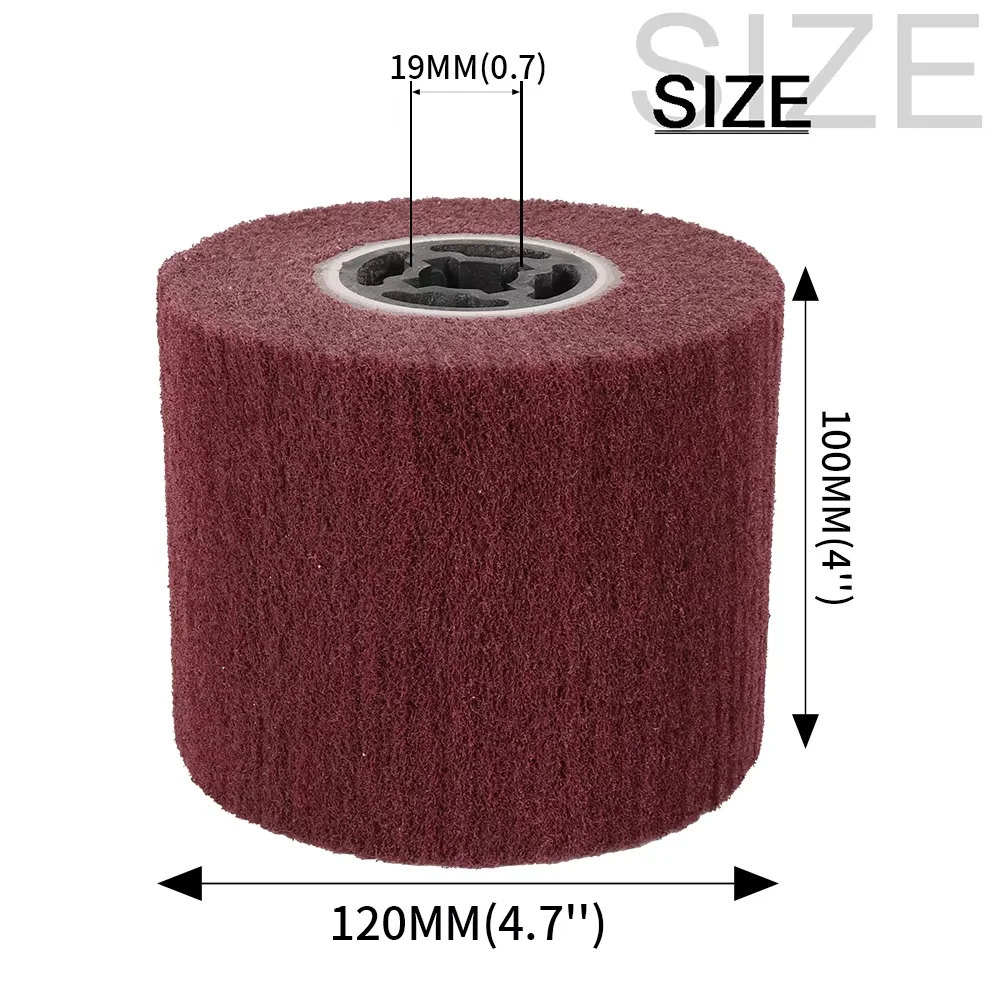 100*120mm Polieren Trommel Polieren Rad Metall Nylon Draht Polnischen Pinsel Roller Polieren Werkzeuge Für Edelstahl