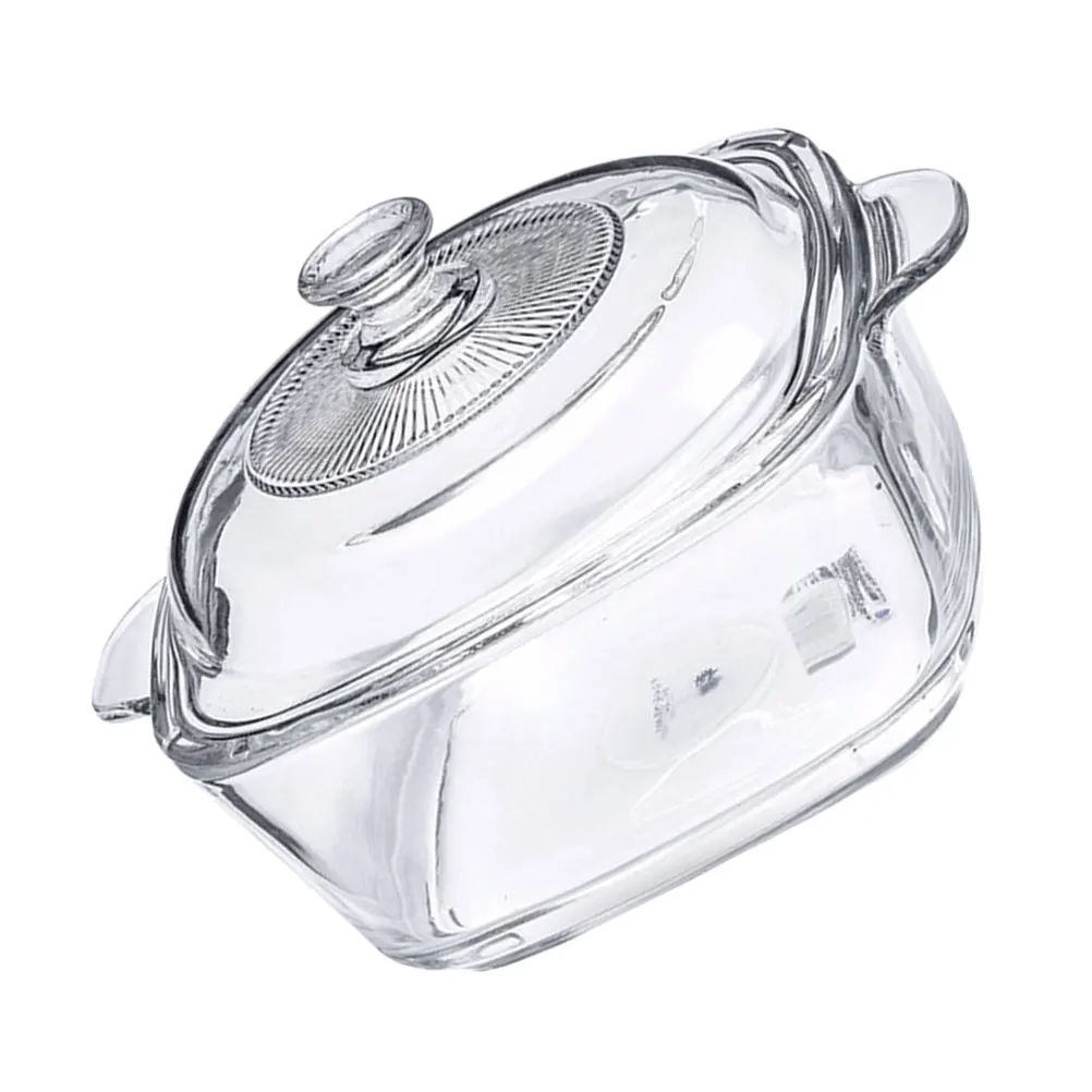 

1Pcs Microwave Soup Bowl Thickened Transparent Glass Bowl Oven Safe Food Container Lid Ideal for Cold Drinks Dessert Storage
