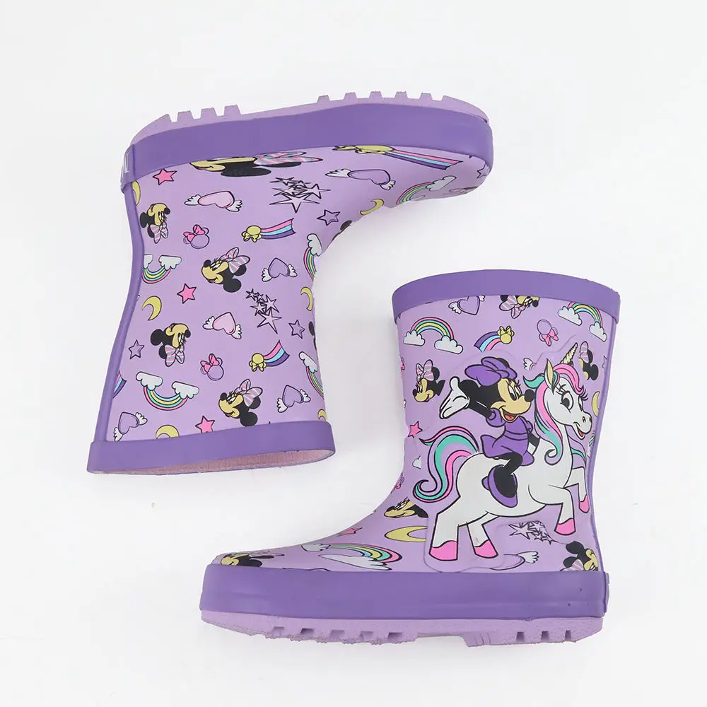 New Disney cartoon kids Minnie Mickey Mouse stivali da pioggia stivali da pioggia per studenti scarpe antiscivolo alla moda per bambini