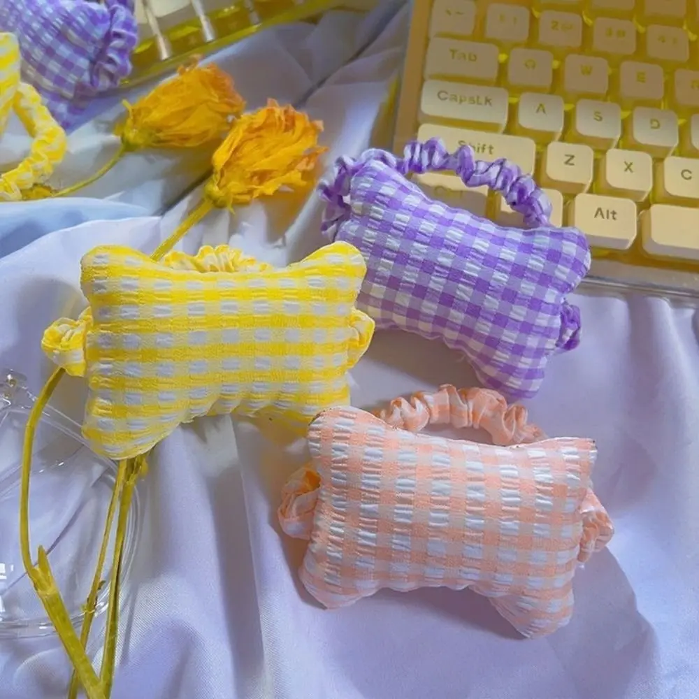 

4Pcs/Set Ergonomic Mouse Wrist Rest Pad Cute Comfortable Wrist Support Cushion Creative Plaid Wrist Pad Hairbands Computer