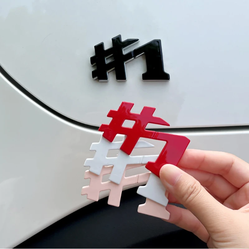 #1 Letter Colorful Cover Decoration Patch Car Stickers For Mercedes Smart ELF 1 Exterior Accessories
