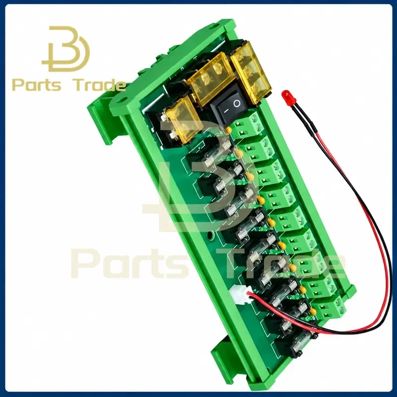 5V 12V 24V 2A DC Power Distribution PCB Board 9 18 20 Channels 1-5A Fuse Terminal Block for Power Supply CCTV LED Switch