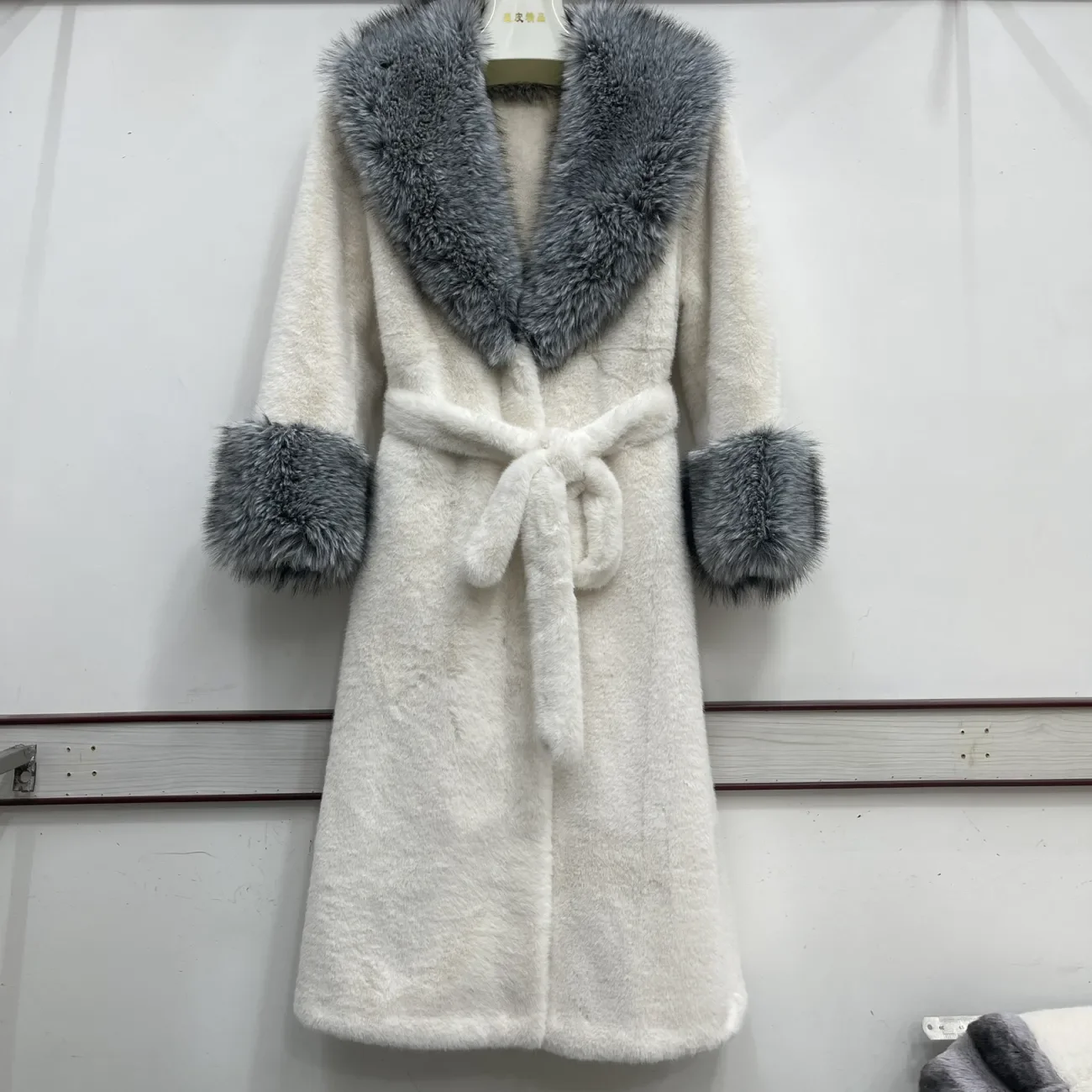 Winter Nieuwe Faux Fur Een Stuk Milieu Jas Vrouwen Overjas Losse Chic Lange Imitatie Nertsen Bontjas Dikke Warme parka Jas