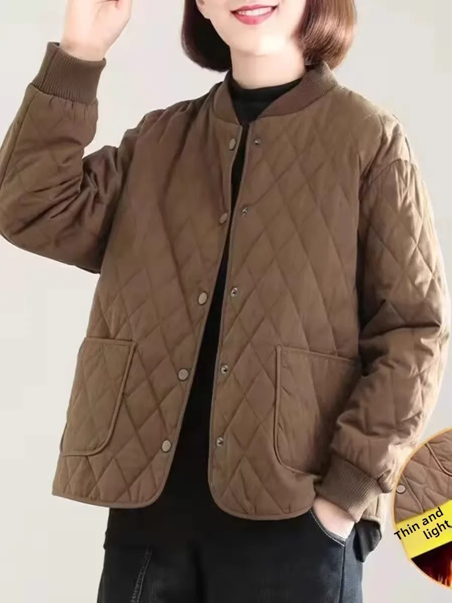 

Ретро-куртка женская утепленная, легкая, из хлопка, с наполнителем из пуха, короткая, теплая, стеганая, с воротником-стойкой, в корейском стиле, свободного кроя