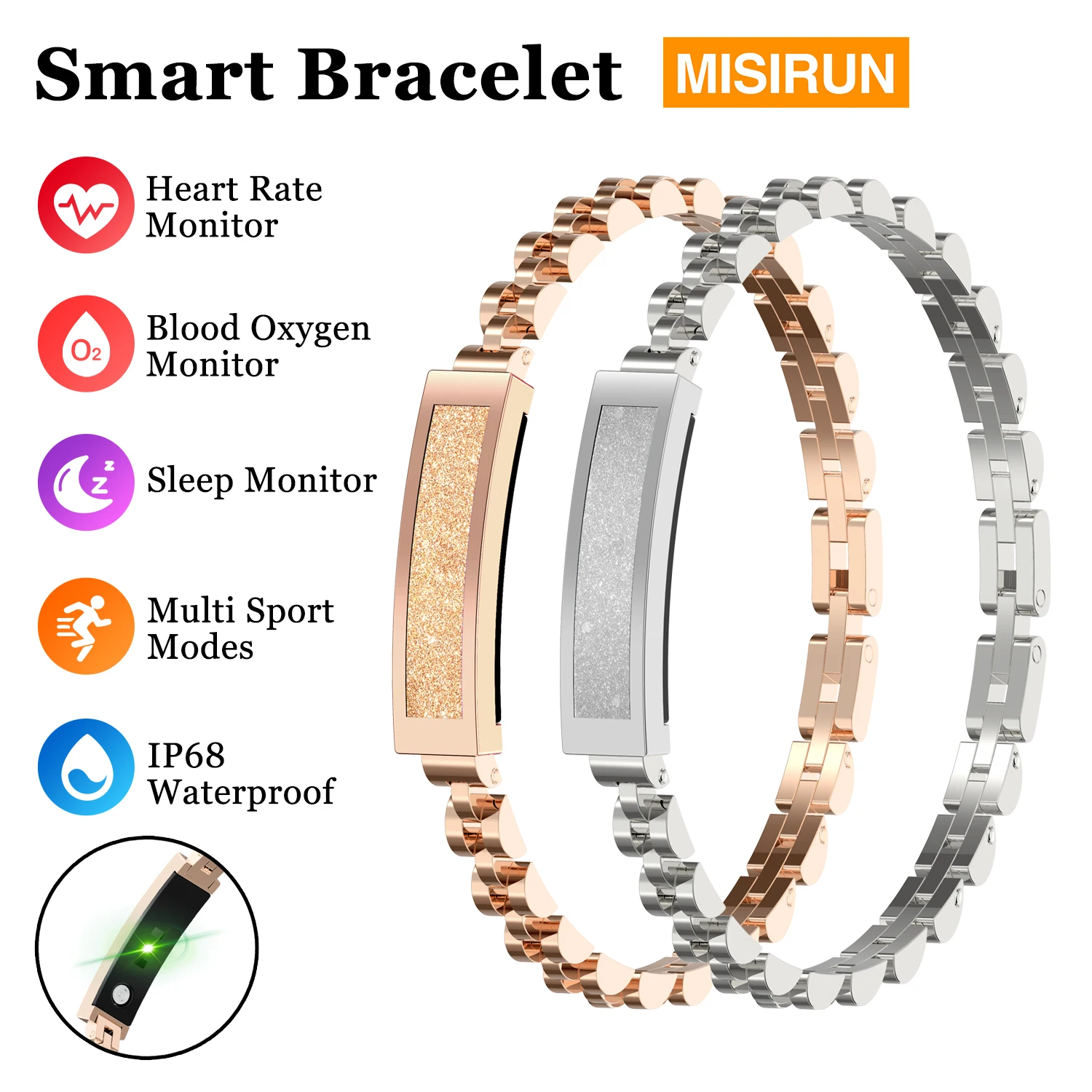 

Smart Bracelet for Women Pedometer Sport Fitness Tracker Heart Rate Sleep Monitor Waterproof Health Smart Watch for Android IOS