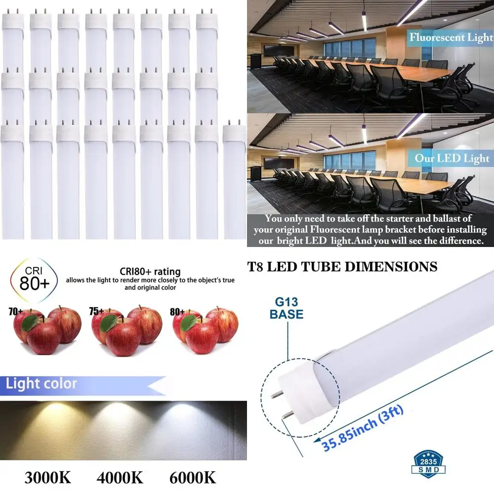 3-Foot 15W T8 Led T…