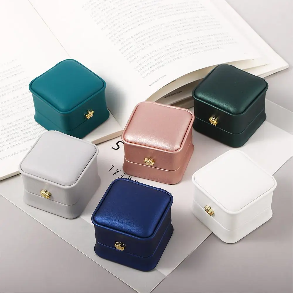 Romantic Jewelry Organizer Birthday Crown Buckle Stud Earrings Lover Jewelry Display Ring Box Storage Case Gift Boxes