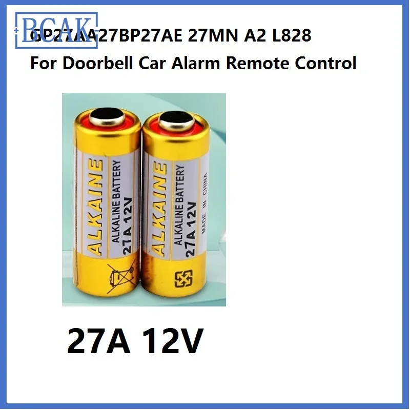 20PCS BCAK 12V A27 27A G27A MN27 MS27 L828 alkaline battery toy doorbell alarm remote control V27GA ALK27A A27BP K27A