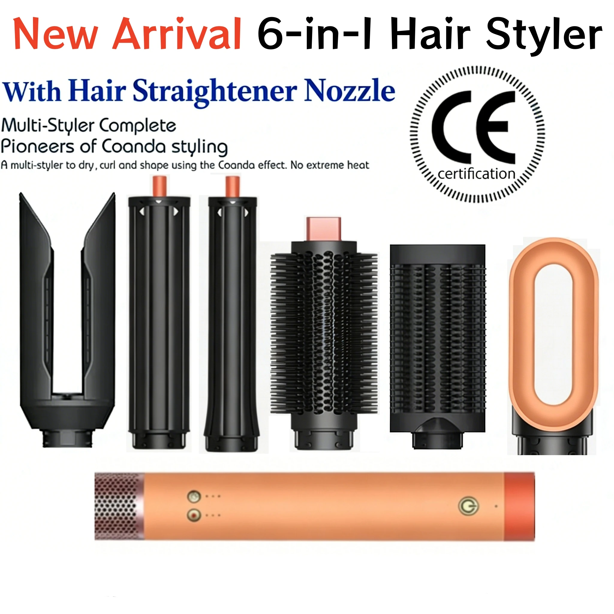SenCiciMen 6-in-1 Multi Hair Styler, 1500W Hot Air Brush, Cu