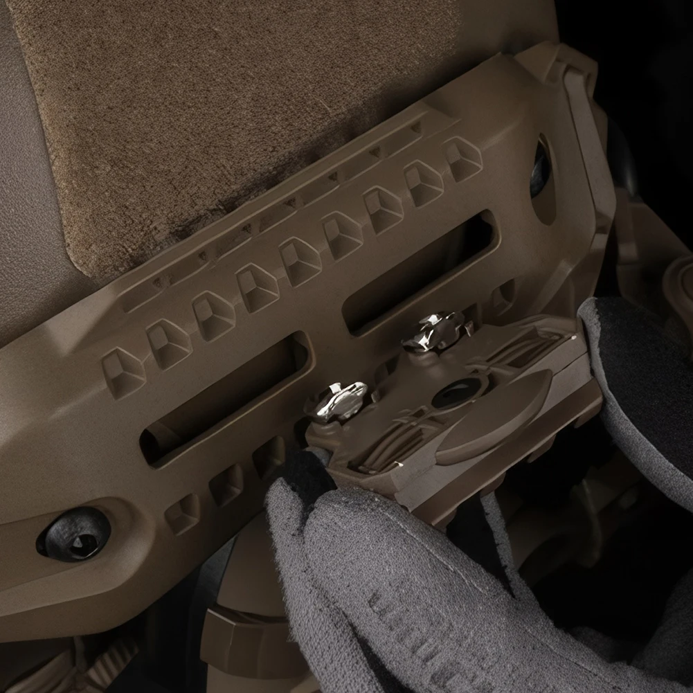 

Helmet Side Rail Adapter Adjustable 360 Degrees Rotation Nylon Helmet Rail Flashlight Mount for M-LOK