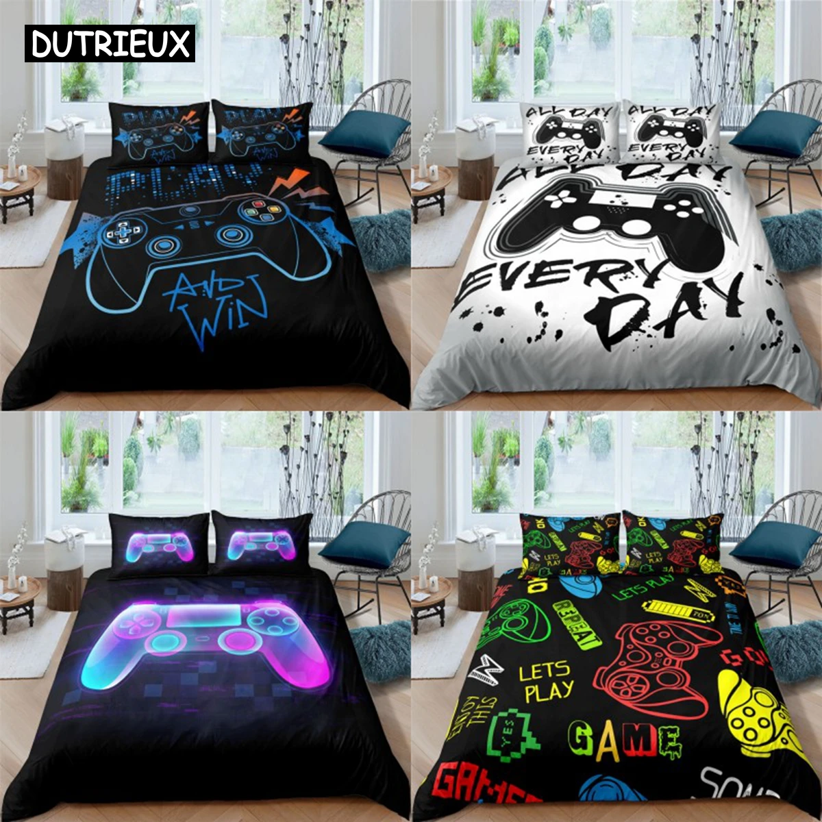 

Game Handle Fashion Player Polyester Bedding Sets Child Kids Covers Boys Bed Linen Set For Teens King Size Bedding Set