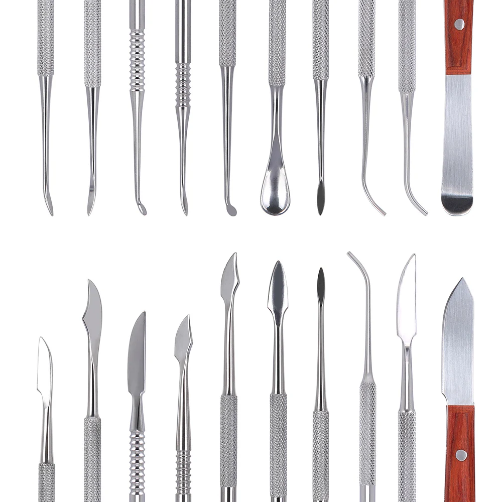 10Pc Dental Spachtel Gips Messer Praktische Edelstahl Vielseitig Zähne Wachs Carving Werkzeug Set Dental Instrument Zahnarzt Werkzeuge – Detail 7